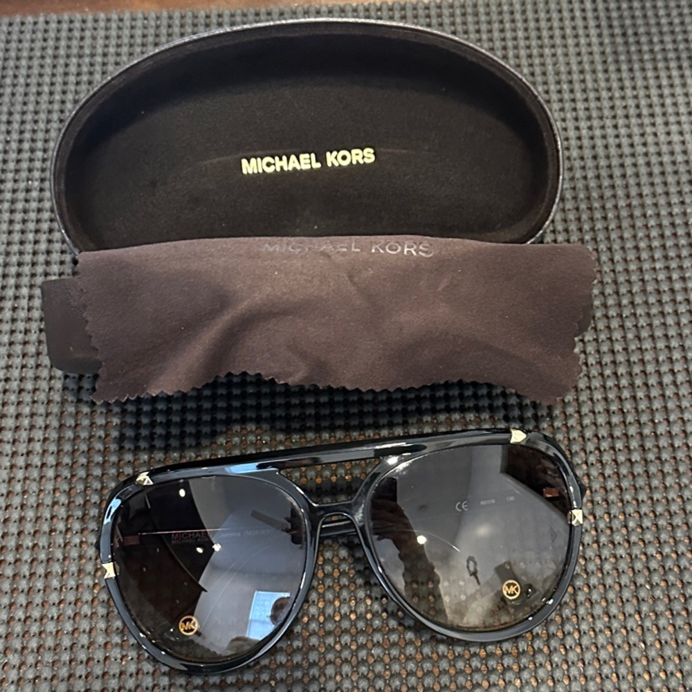 Michael Kors Black Aviator Jemma Sunglasses